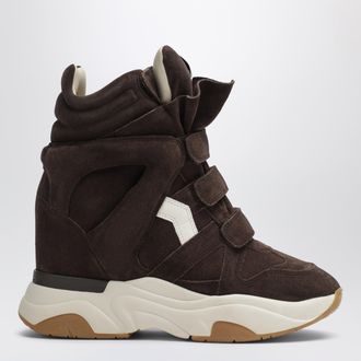 Isabel Marant Sneakers con zeppa Balskee marroni in camoscio