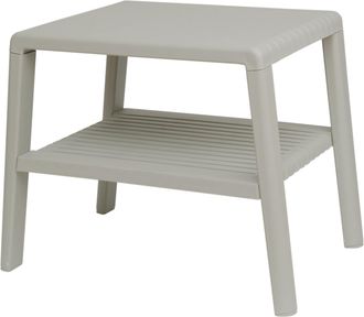OEM Mesa De Centro Resistente Para Piscina, Ideal Para El Jard&iacute;n O La Terraza, Con Estante - Beige
