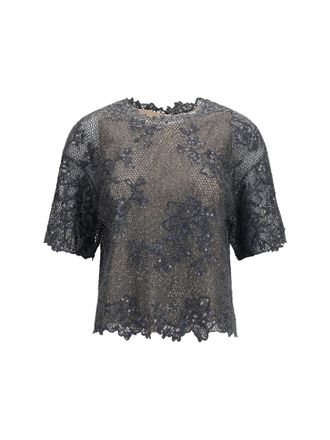 Brunello Cucinelli Grey Crew Neck T-Shirt