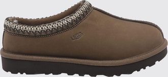 UGG Suede Tasman Mules with Wool Lining and Signature Contrast Stitching
