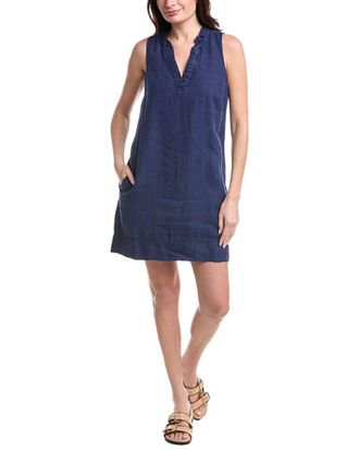 Tommy Bahama Two Palms Double Ruffle Linen Shift Dress