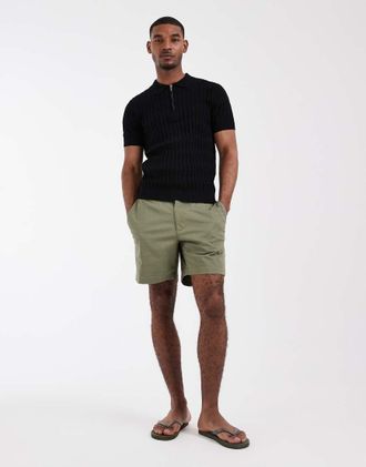 Lacoste Pantaloncini casual kaki-Verde