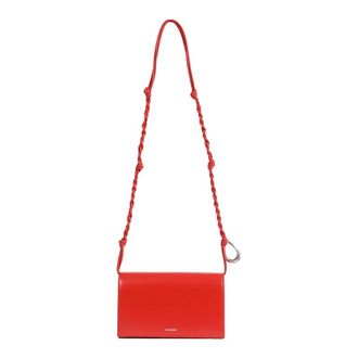 Jil Sander Cross Body Bags, female, Red, Size: ONE SIZE Tangle Wallet with Strap