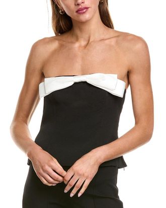 Astr the Label Contrast Bow Tube Top