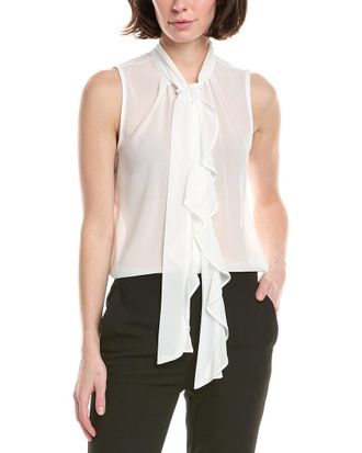 Tahari by ASL Tahari Asl Petite Pearl Chiffon Blouse