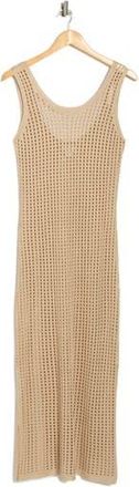 Nordstrom Rack Open Knit Cover-Up Dress in Beige Humus at Nordstrom Rack, Size X-Small