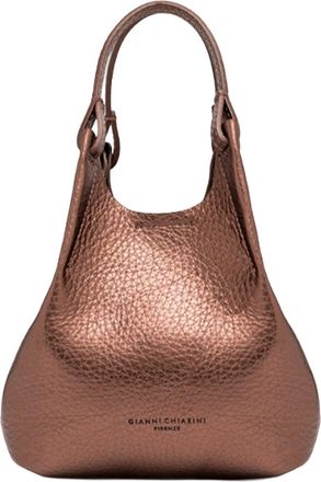 Gianni Chiarini Moon Dua Pebble Grain Leather Tote Bag