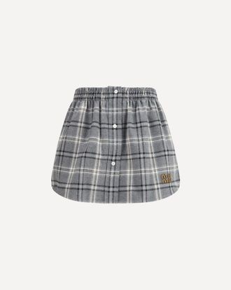 Miu Miu Check flannel Miniskirt Female 38