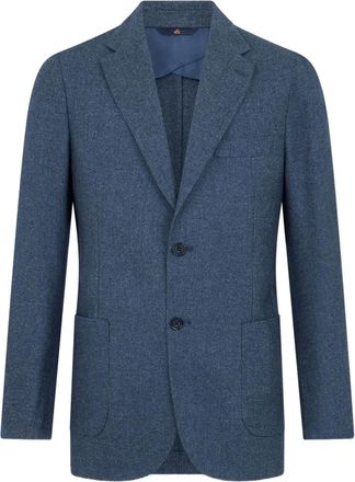 Brooks Brothers Blazer met bewerkte revers - Blauw