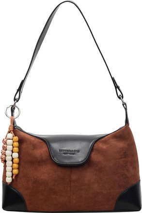 Generic ETOYA Large Capacity Tote Bag for Women Faux Suede Shoulder Bag PU Leather Armpit Shoulder Bag for College Work Daily, Brown