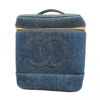 Chanel Blue Denim Vanity Bag (Pre-Owned)