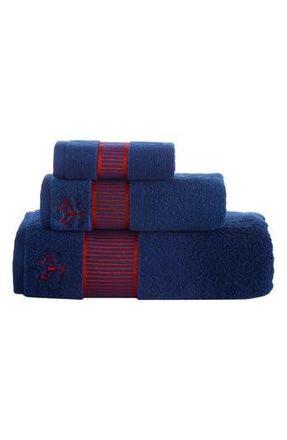 Brooks Brothers Fancy Border Turkish Cotton 3-Piece Towel Set in Navy at Nordstrom Rack
