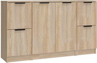 vidaXL Sideboards 3 pcs Sonoma Oak Engineered Wood Vidaxl