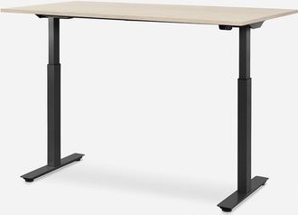 Jelmoli-Shop »WRK21 Schreibtisch Smart 160 x 80 cm, Höhenverstellbar, Mandal Ahorn / Schwarz« ()