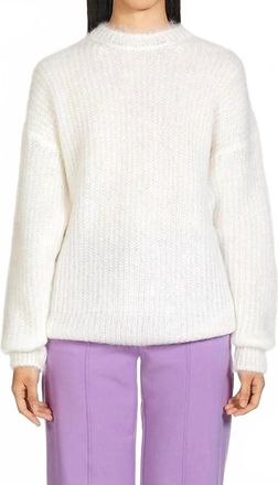 Ferragamo Womens Mohair Sweater In White