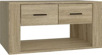 vidaXL Vidaxl - Mesa De Centro Madera Contrachapada Roble Sonoma 80x50x40 Cm