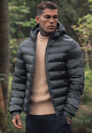 Siksilk Hombres Gris Chaqueta Bubble S