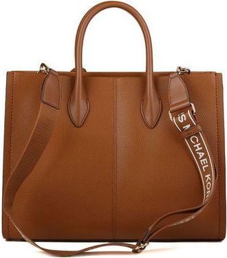 Michael Kors Womens Tote Luggage Leather Tote-bags