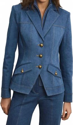 Veronica Beard Randy Denim Dickey Jacket In Cosmo