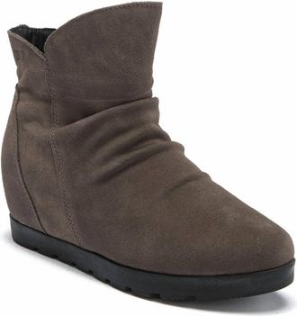 Cougar Womens Astro Waterproof Suede Leather Wedge Booties In Grey