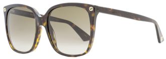 Gucci GG0022S Oversized Square Sunglasses - Havana