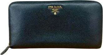 Prada Pre-owned Wallets, female, Black, Size: ONE SIZE Pre-owned Long wallet (bi-fold)