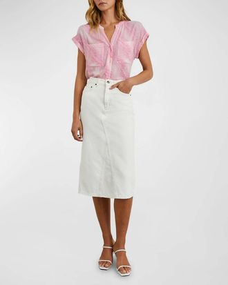 Rails Mel Button Down Top In Pink