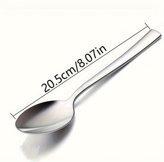 OEM Juego De 12 Cucharas De Acero Inoxidable Pulido Espejo, Utensilios De Cocina Aptos Para Lavavajillas (br)