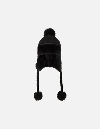 Mountain Warehouse Womens Mountain Warehouse Womens/Ladies Sierra Knitted Thermal Bomber Hat - Black - Size: ONE size