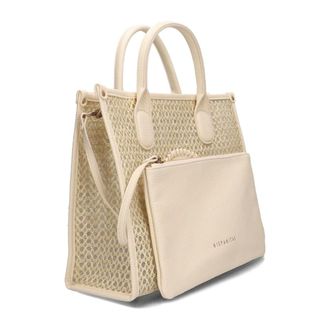 Hispanitas Shopper Bag - Dames - Tassen - Beige - Maat: ONE Size Poliester