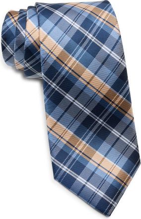 Tommy Hilfiger Costa Plaid Tie in Navy/Orange at Nordstrom Rack