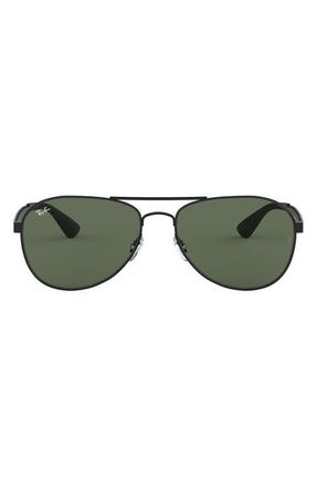Ray-Ban 61mm Aviator Sunglasses in Mat Gunmet at Nordstrom