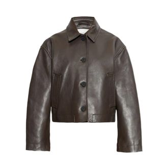 STUDIO NICHOLSON Leather Jackets, female, Brown, Size: 2XS Hain Leather Jacket