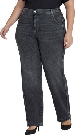 NYDJ Nydj Plus Brooke Vintage Noir Straight Leg Jean