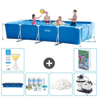 Intex Piscina Con Estructura Rectangular - 450x220x84 Cm - 7-piezas S15