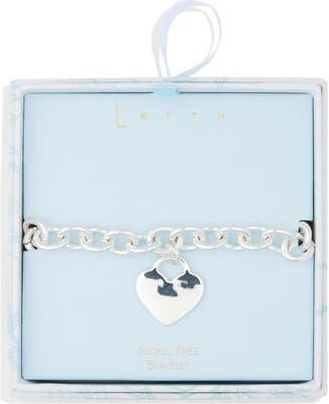 Leith Link & Heart Bracelet in Silver at Nordstrom Rack