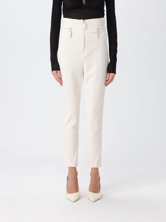 Elisabetta Franchi Pantalone cropped Elisabetta Franchi in cr&ecirc;pe