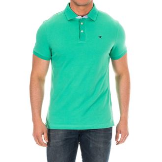 Hackett Mens short-sleeved polo shirt with lapel collar HM561798 - Green Cotton - Size X-Small