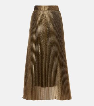 Dolce & Gabbana Jacquard plissé midi skirt