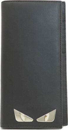 Fendi Black Leather Long Wallet (Bi-Fold) (Pre-Owned)
