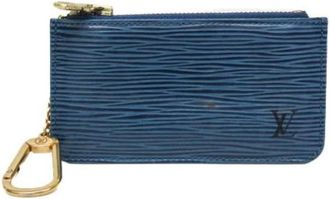 Louis Vuitton Pre-owned Key Pouch M63805 - Dames - Vintage Accessoires - Blauw - ONE Size - Leer - Vintage