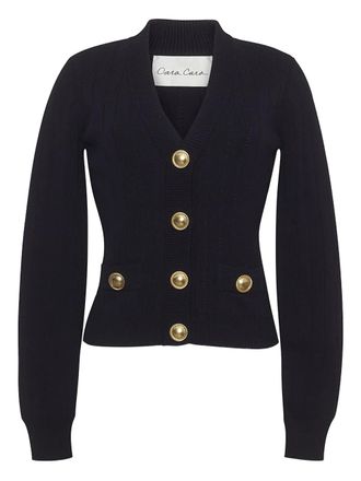 Cara Cara Lavira ribbed cardigan - women - Viscose/Nylon - S - Black