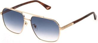 Police Sunglasses, male, Yellow, 61 MM, Splq85 Sunglasses