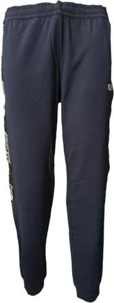 Emporio Armani Blauwe Herenbroek met Zijlogo - Heren - Sweatpants - Blauw - 2XL - Katoen - Broeken