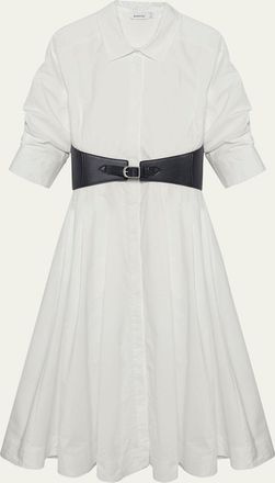 SIMKHAI Olson Belted Midi Shirtdress