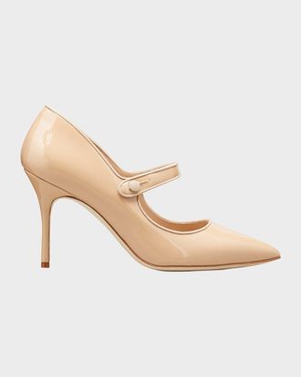 Manolo Blahnik Patent Leather Mary Jane Pumps