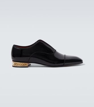 Christian Louboutin Alphamale Rocks patent leather Derby shoes