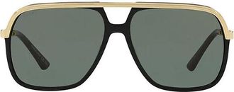 Gucci GG0200S001 Aviator Full Rim Sunglasses - Black