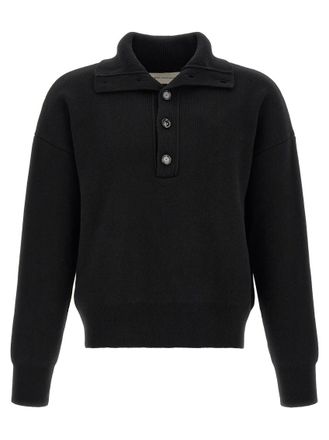 Ami Black Button-Up Sweater