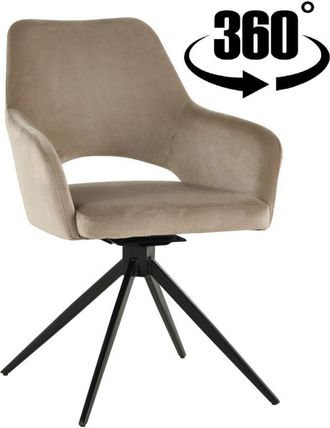 OEM Silla Giratoria Tapizada En Terciopelo Beige Erim